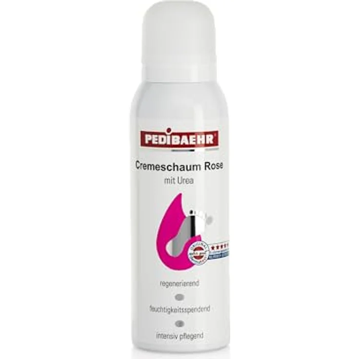 Pedibaehr Cremeschaum Rose, 125ml Fußpflege für sehr trockene Haut, hydratisierend – Bild 1