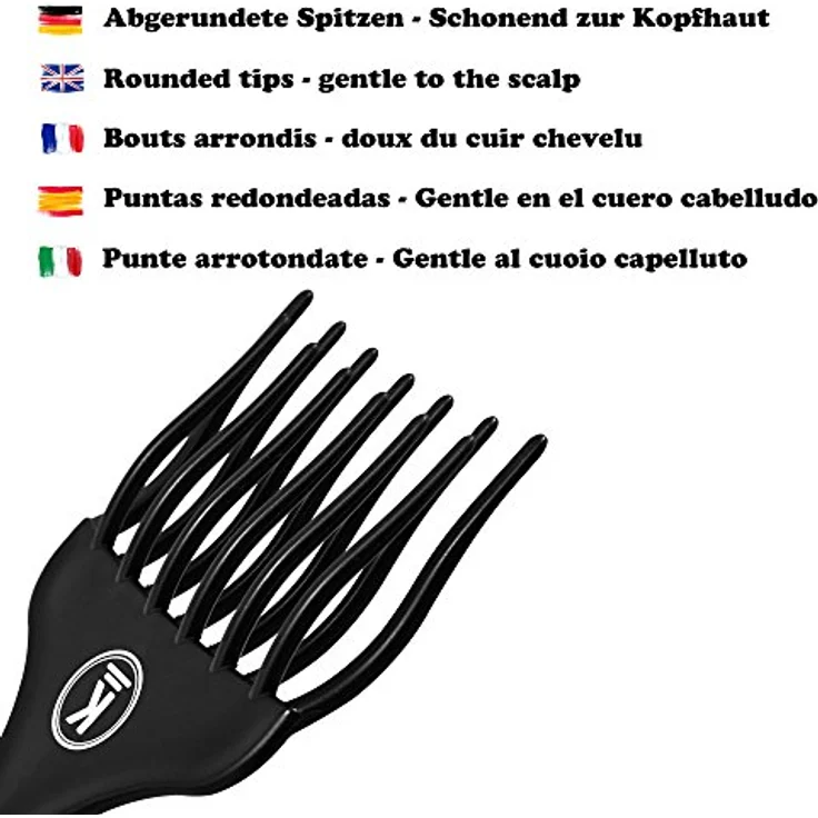 K-Pro Fingerstyler Afro Kamm Grob - Natur-Locken, Dauerwelle, Strähnen - 1 Stück – Bild 2