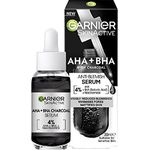 Garnier AHA + BHA Serum, Salicylsäure, Kohle & 4% Niacinamide Serum, Gesichtspflege gegen Unreinheiten, mildert Mitesser & Unreinheiten sichtbar, für ebenmäßige & geschmeidige Haut, Hautklar, 30ml