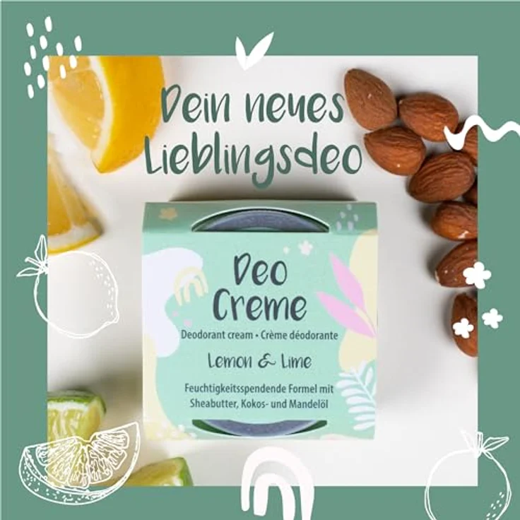 Badefee Deo-Creme Lemon & Lime, 45 ml, feuchtigkeitsspendende Deocreme mit antimikrobiellem Zinkoxid – Bild 6
