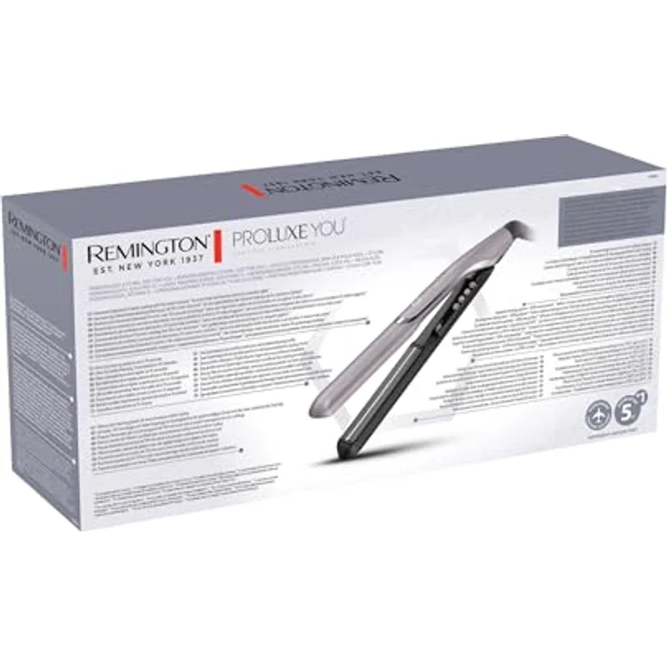 Remington S9880 PROluxe You Glätteisen, bis 230 °C, Memory-Funktion, digitale Temperatureinstellung, LCD Display, StyleAdapt-Technologie, silber – Bild 12
