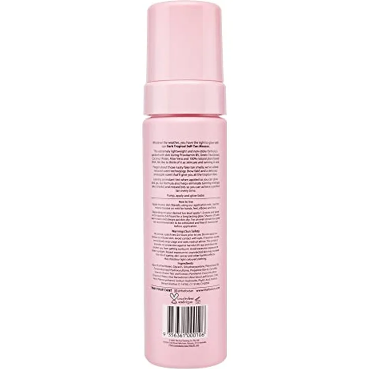 The Fox Tan - Selbstbräuner - Dark Tropical Self-Tan Mousse - für den Körper mit 100% natürlicher DHA, Selbstbräunungs-Mousse ohne Selbstbräuner-Geruch, 200 ml – Bild 2