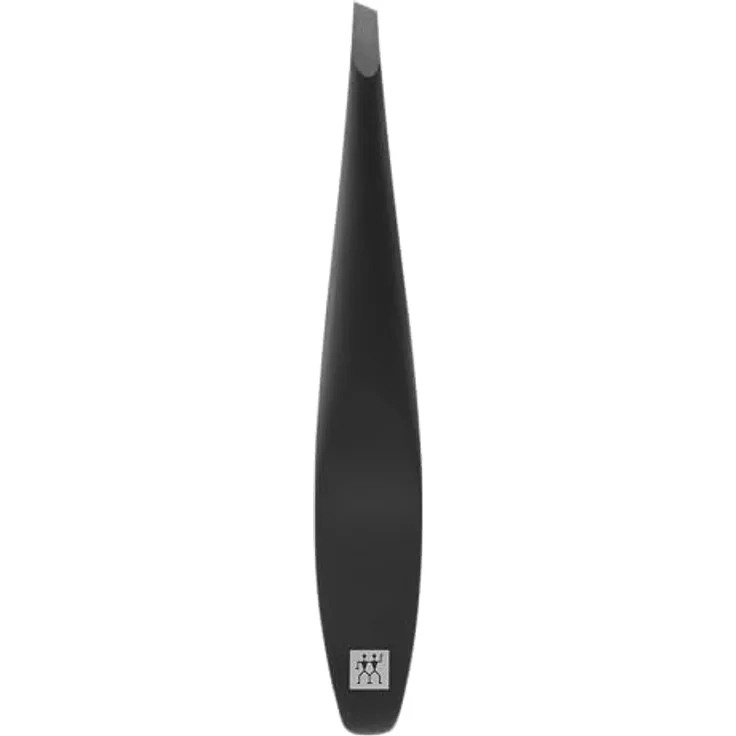 ZWILLING Pinzette, Schräge Spitze, Ergonomisches Design, Hypoallergen, Erweiterte Griffbreite, Premium, Schwarz, 100 mm