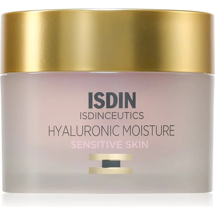 ISDIN Isdinceutics Hyaluronic Moisture Tagescreme für empfindliche Haut, nachfüllbar, 50 g, intensiv feuchtigkeitsspendend, beruhigend und schnell einziehend