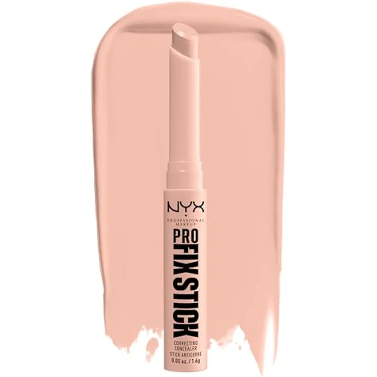 NYX Professional Makeup Pro Fix Stick, Korrektor für eine einheitliche Hautfarbe, Farbton 0.2 Pink, 1,6 g, vegan, hochpigmentierte Formel für dunkle Augenringe und Rötungen – Bild 1