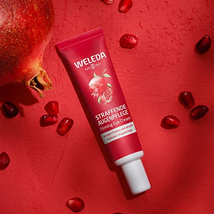 WELEDA Bio Straffende Augenpflege - Naturkosmetik Natural Anti Aging Augencreme mit Granatapfelsamenöl & Maca-Peptiden. Augenpflege mindert Falten & Augenringe. Strafft die Haut um die Augen (1x12ml) – Bild 5
