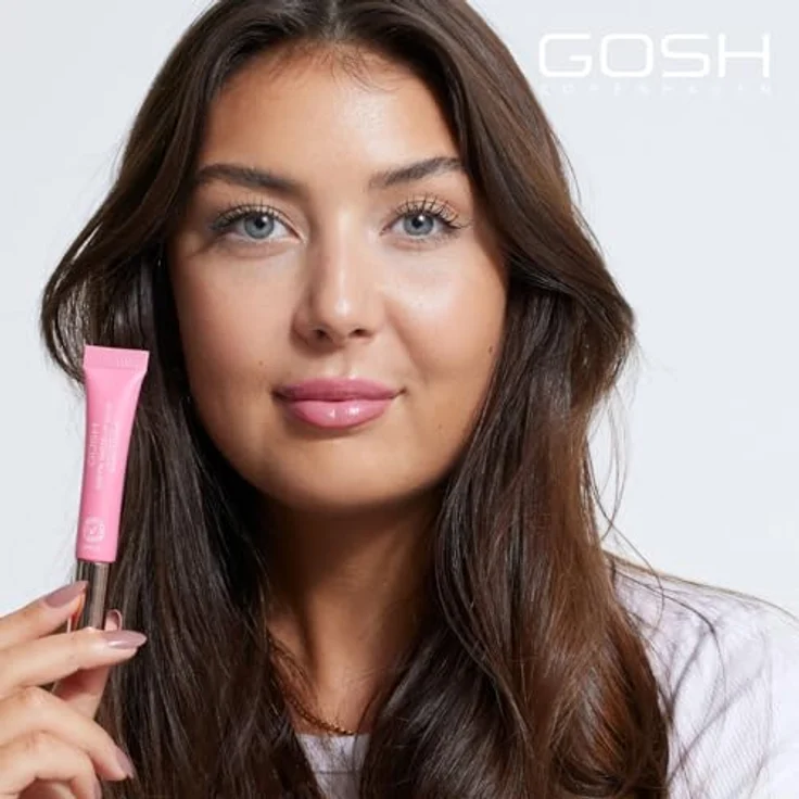 GOSH getönter Lipbalm Pink Rose (005) mit LSF 15, veganer Lippenpflege-Stift, geschmeidig weich ohne Kleben, parfümfreier Glossy Booster, feuchtigkeitsspendender Lippenbalsam – Bild 3