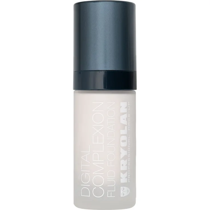 Kryolan Digital Complexion Fluid Foundation 30 ml - silikonbasierte Formel mit Airbrush-Effekt, für ölige und Mischhaut, Farbe P 01