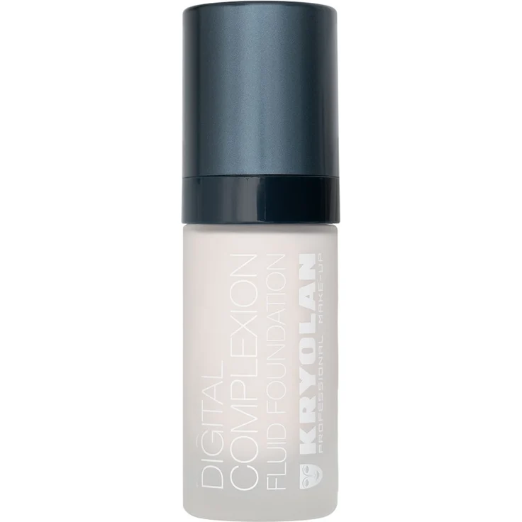 Kryolan Digital Complexion Fluid Foundation 30 ml - silikonbasierte Formel mit Airbrush-Effekt, für ölige und Mischhaut, Farbe P 01