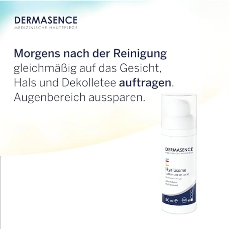 DERMASENCE Hyalusome Tagespflege mit LSF 50, 50 ml - Feuchtigkeitsspendende Tagescreme mit hohem Lichtschutzfaktor - Anti-Aging, parfümfrei, vegan – Bild 5