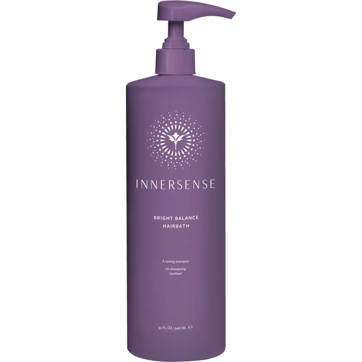 Innersense Organic Beauty Bright Balance Hairbath, Violett-Shampoo für blondes und graues Haar, 946 ml