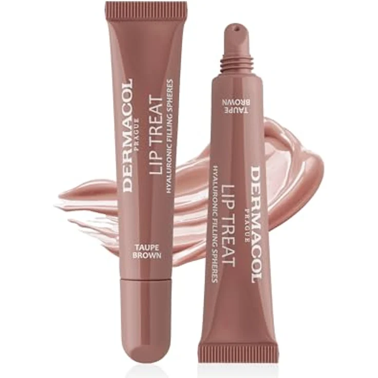 Dermacol Lip Treat Hydratisierendes Lipgloss Farbton 9 Taupe Brown (Choco & Vanilla), 10 ml, Feuchtigkeitsspendend mit Hochglanz-Effekt – Bild 1