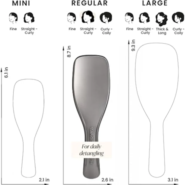 Tangle Teezer Ultimate Detangler Wet Bürste, Chrome Midnight Silver, für nasses und trockenes Haar, schmerzfreies Entwirren – Bild 6