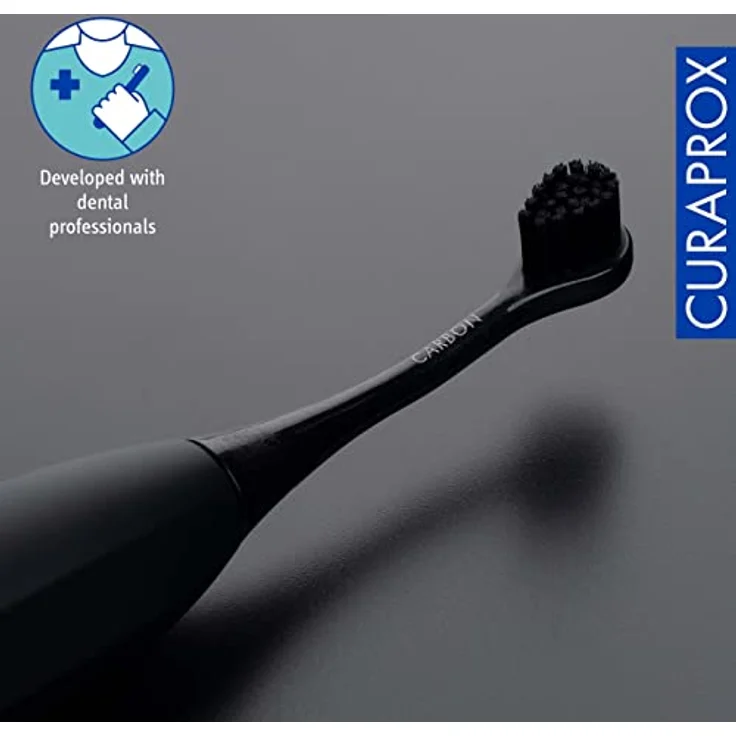 CURAPROX Black is White Aufsteckbürsten für elektrische Zahnbürste 2 St. Schwarz – Bild 6