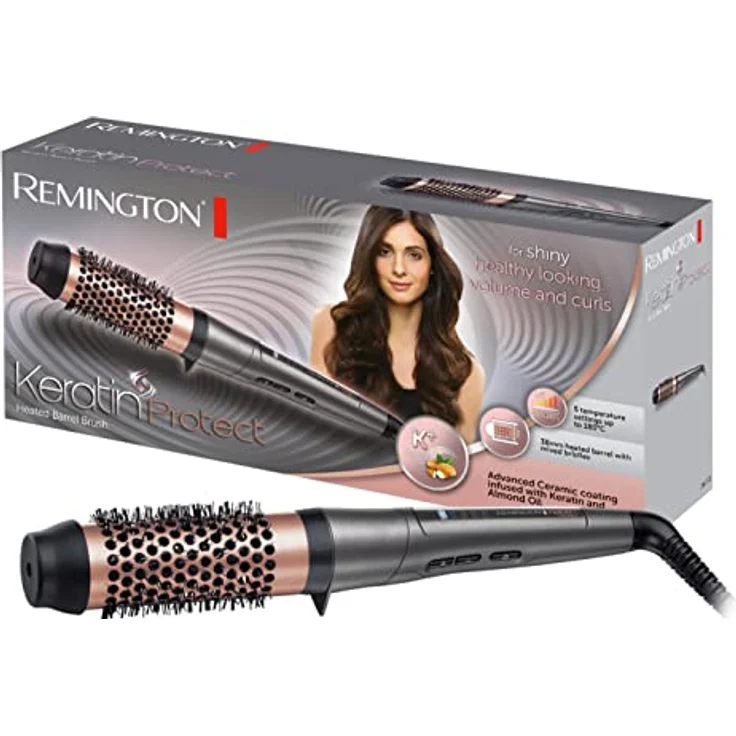 Remington CB8338 Volumenstyler Keratin Protect, 38 mm breite Rundbürste, grau-rose gold – Bild 2