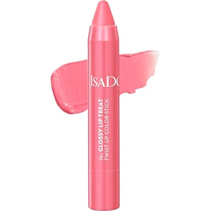 Isadora The Glossy Lip Treat Twist Up Color Stick (Sugar Crush 15, 3,3 g) mit Squalan-Öl
