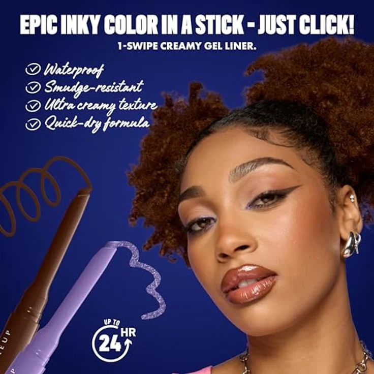 NYX Professional Makeup Epic Inky Stix Gel-Eyeliner, intensiver Eyeliner in 10 Violet Volt, 1 g mit präziser Linienführung und schnell trocknender Formel – Bild 4