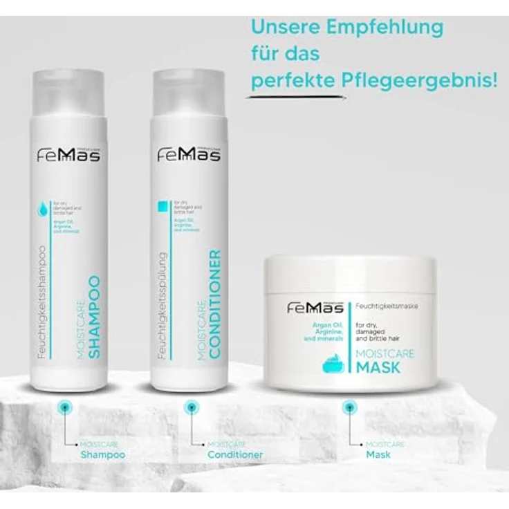 Femmas Premium Moistcare Conditioner, 300 ml, intensive Pflege mit Arganöl für trockenes und strapaziertes Haar – Bild 4