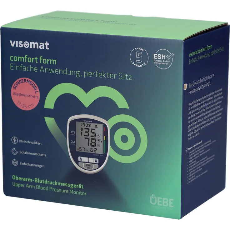 Visomat comfort form Oberarm-Blutdruckmessgerät, automatisches Gerät für Oberarmumfang 17-25 cm, 1 Stück