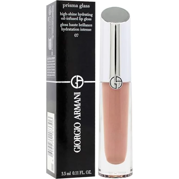 Giorgio Armani Prisma Glass Lipgloss 07 Nude Glow, hochglänzend, feuchtigkeitsspendende Formel, 3,1 g – Bild 3