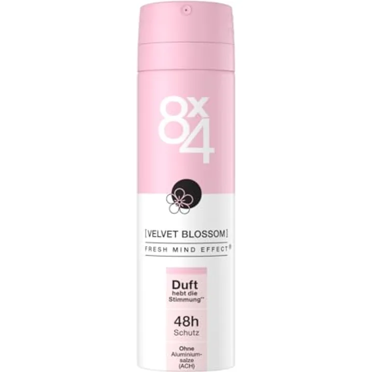 8x4 VELVET BLOSSOM, Deo-Spray 150 ml, mit floralem Duft, extrem entzündbar