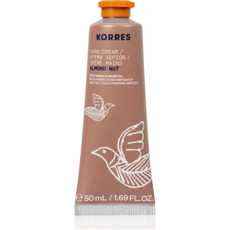 Korres Almond Blossom Handcreme, 50 ml mit Mandelöl, pflegt und befeuchtet die Haut, dermatologisch getestet
