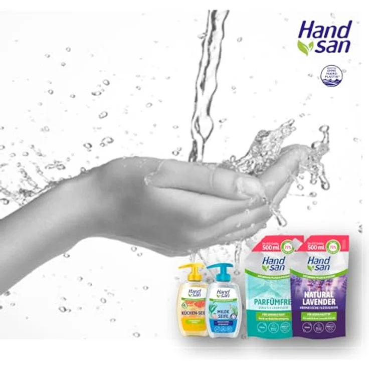 Handsan Flüssigseife Lavender Nachfüller, 500ml Flüssigseife von Lornamead – Bild 4