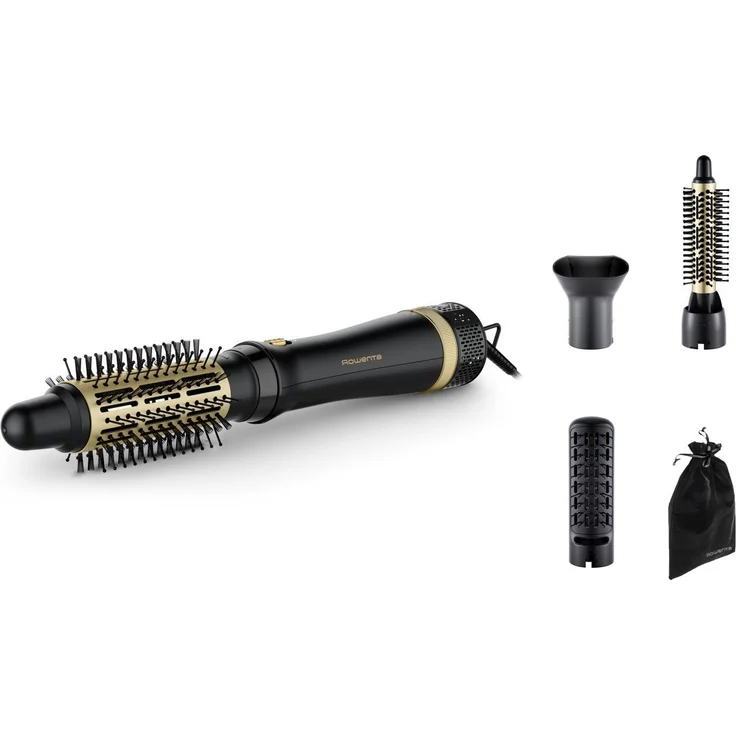 Rowenta Express Style CF6330F0, Warmluftbürste mit 800 Watt Leistung, 3 Betriebsstufen und Aufsatz für Wellen und glättende Bürste