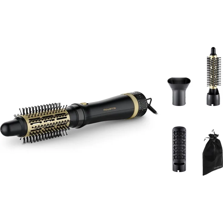 Rowenta Express Style CF6330F0, Warmluftbürste mit 800 Watt Leistung, 3 Betriebsstufen und Aufsatz für Wellen und glättende Bürste