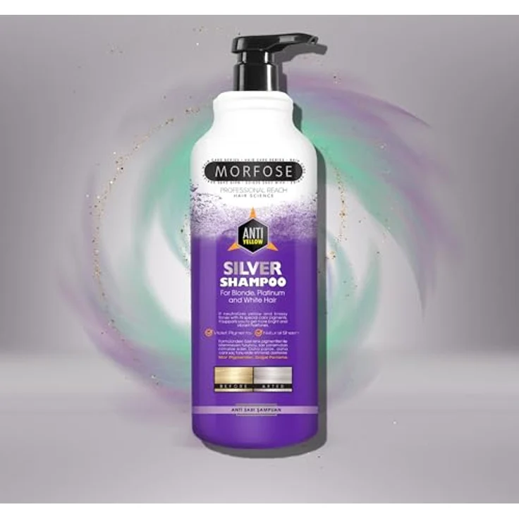 MORFOSE Silver Shampoo, 1000 ml - Haarpflegeprodukt für Erwachsene, Uni, aus hochwertigen Inhaltsstoffen – Bild 2
