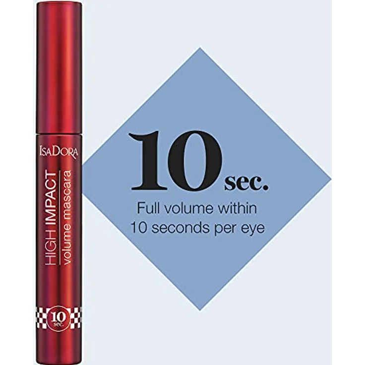 IsaDora High Impact Volume Mascara Black 30 Black Speed – Vegan Make-up für empfindliche Augen - Cruelty Free Make-up False Lash Effekt Volumen Mascara Wasserdicht – Schwarz 9 ml – Bild 2