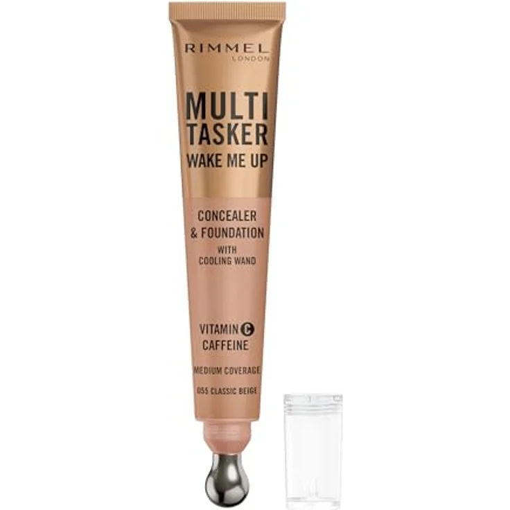 Rimmel Multi-Tasker Wake Me Up Concealer, Hautverjüngung, hochpigmentiert, Farbton 55 Classic Beige, 20 ml – Bild 2