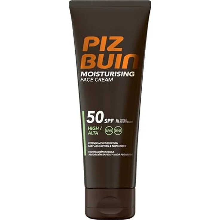 Piz Buin Moisturising Sonnencreme fürs Gesicht, feuchtigkeitsspendend, SPF 50, 50 ml – Bild 1