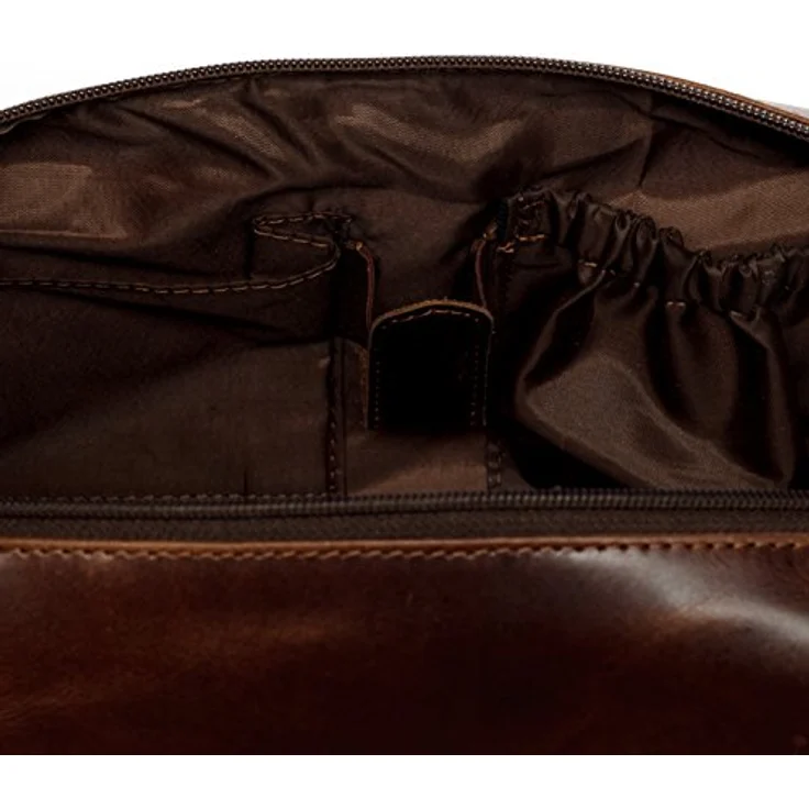 SID & VAIN Kulturtasche Herren Bristol aus Premium Leder I Waschtasche XL groß für Herren und Damen I Kulturbeutel braun handgefertigt – Bild 4