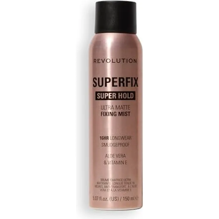 REVOLUTION Super Fix Misting Spray, Fixierspray für flüssige, matte und puderbasierten Make-up, schwereloser Fixiernebel