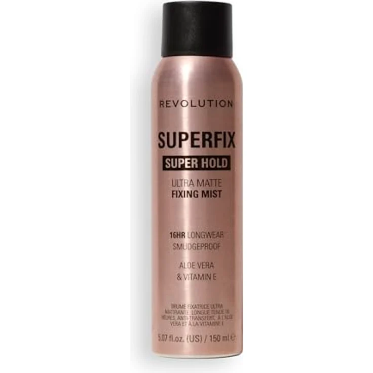 REVOLUTION Super Fix Misting Spray, Fixierspray für flüssige, matte und puderbasierten Make-up, schwereloser Fixiernebel – Bild 1