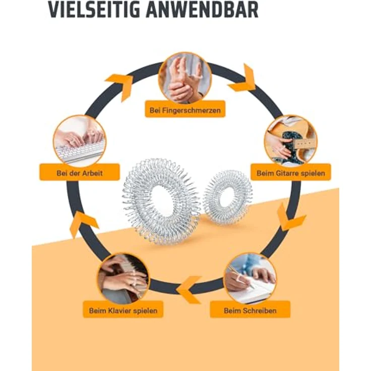 NEOLYMP Akupressur Ring 10er Set, Edelstahl Anti-Stress Fingermassageringe zur Förderung der Durchblutung, elastische Unterstützung für Panikattacken & ADHS-Hilfe – Bild 3