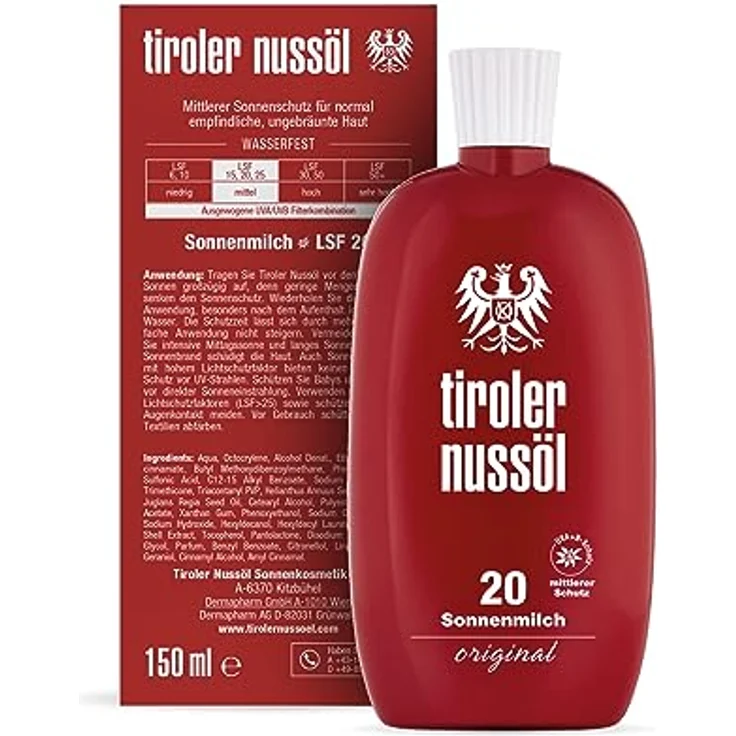 Tiroler Nussöl Original Sonnenmilch LSF20 150 ml – Bild 4