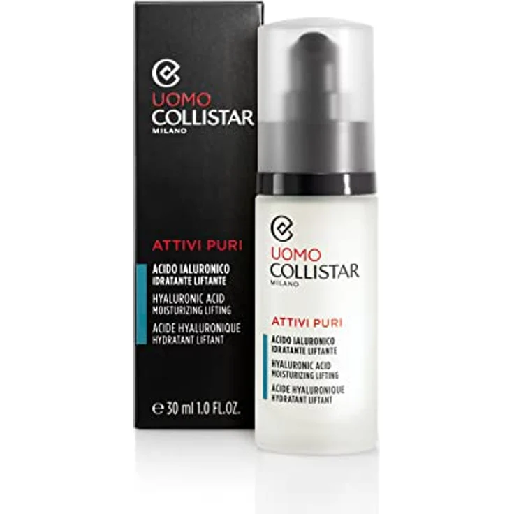 Collistar Attivi Puri feuchtigkeitsspendendes Lifting-Hyaluronsäure für Männer, Anti-Falten-Serum mit glättender Wirkung, tägliche Anwendung, 30ml – Bild 2