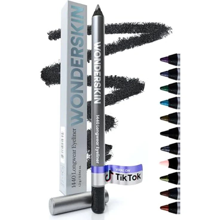 WONDERSKIN 1440 Longwear Eyeliner, langlebiger Eyeliner mit intensiver Farbe, wasserfest, Farbton Black Truffle, 1,2 g – Bild 1