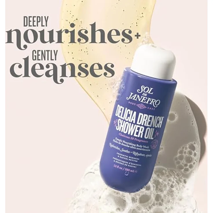 Sol de Janeiro Delicia Drench Duschöl, 90 ml, feuchtigkeitsspendend und pflegend für samtweiche Haut – Bild 2
