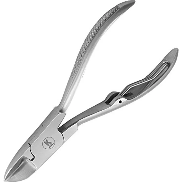 K-Pro Nagelzange für starke & dicke Fußnägel - Fußnagelzange/Pediküre Zange (Satin)