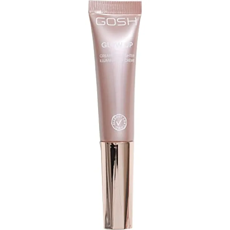 Gosh Glow Up Cremiger Highlighter, Farbton 001 Pearl, 14 ml, für strahlenden Teint und betonte Gesichtspartien