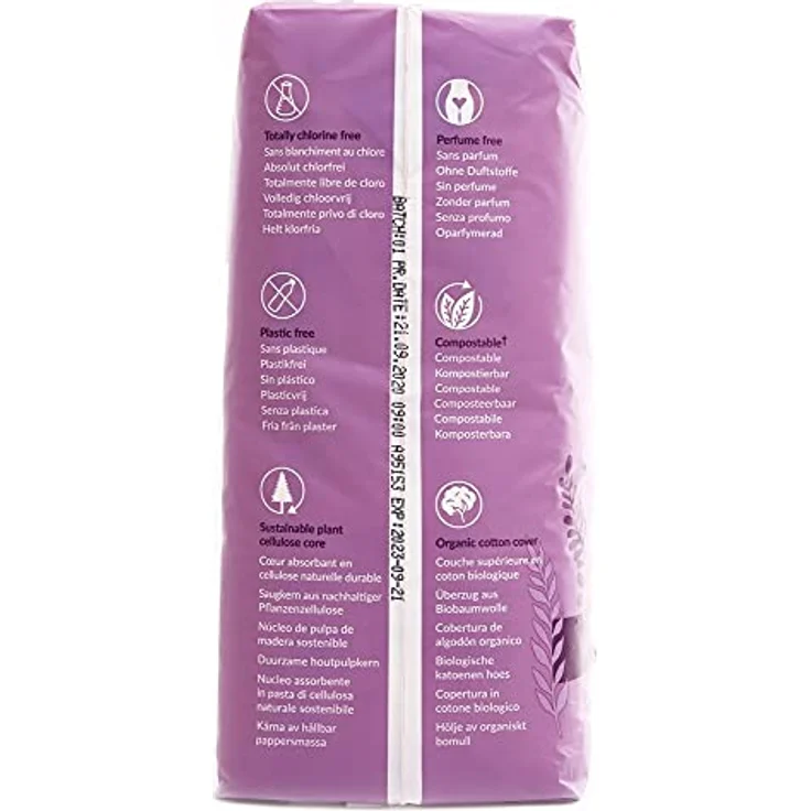 Natracare Organic Cotton Ultra Maxi Pads 12 Super, biologisch abbaubar, plastikfrei, chlorfrei, latexfrei – Bild 5