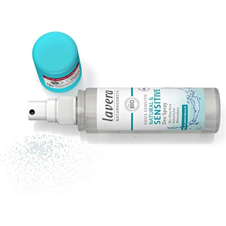 lavera, Deo Spray basis sensitiv NATURAL SENSITIVE 48 h vegan Naturkosmetik BioAloe Vera Natürliche Mineralien ohne Aluminium milde Rezeptur 48 Stunden Deo Schutz 75 ml – Bild 3
