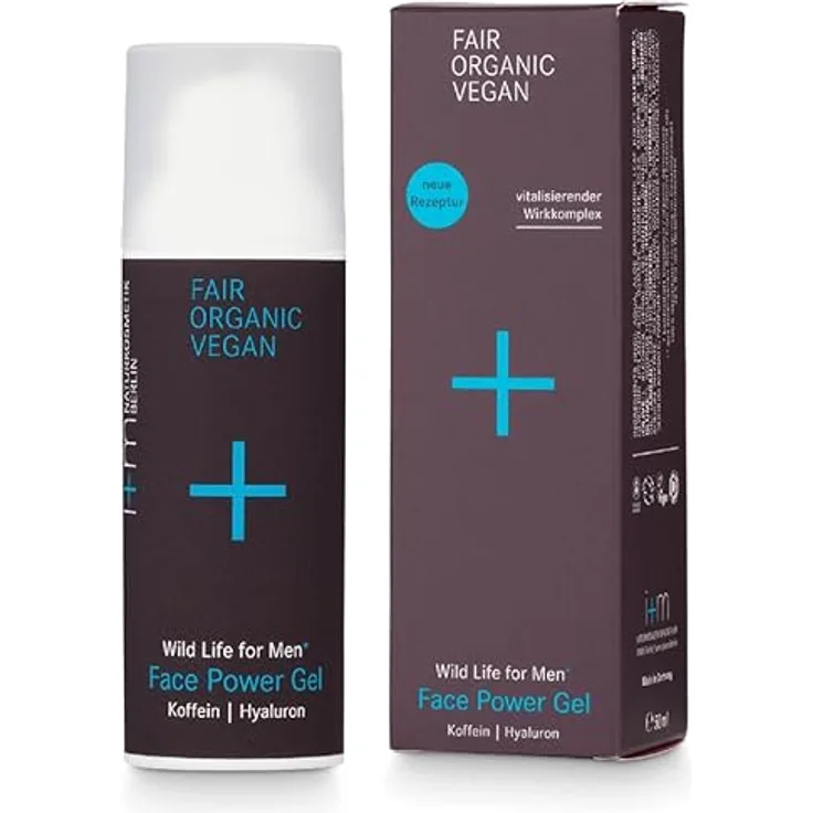 i+m Naturkosmetik Face Power Gel 50ml · Erfrischendes Koffein Gesichtspflege Gel für Männer · Feuchtigkeitspflege mit Hyaluronsäure · Anti-Aging Creme · Mattierendes Gel für ölige Haut · Herren Kosmetik