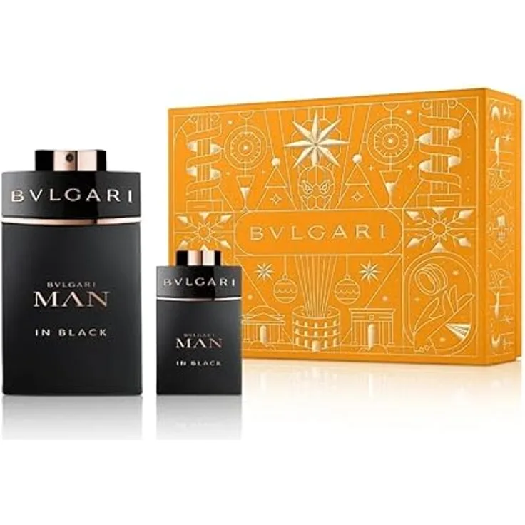 BVLGARI Man In Black Set, Herren-Duftset mit Man In Black EDP 100ml + Man In Black EDP 15ml