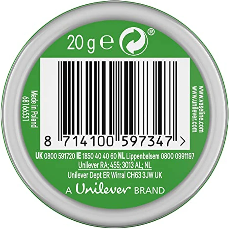 Vaseline Lip Therapy Aloe, Lippenpflege zur Feuchtigkeitspflege, 20 g – Bild 2