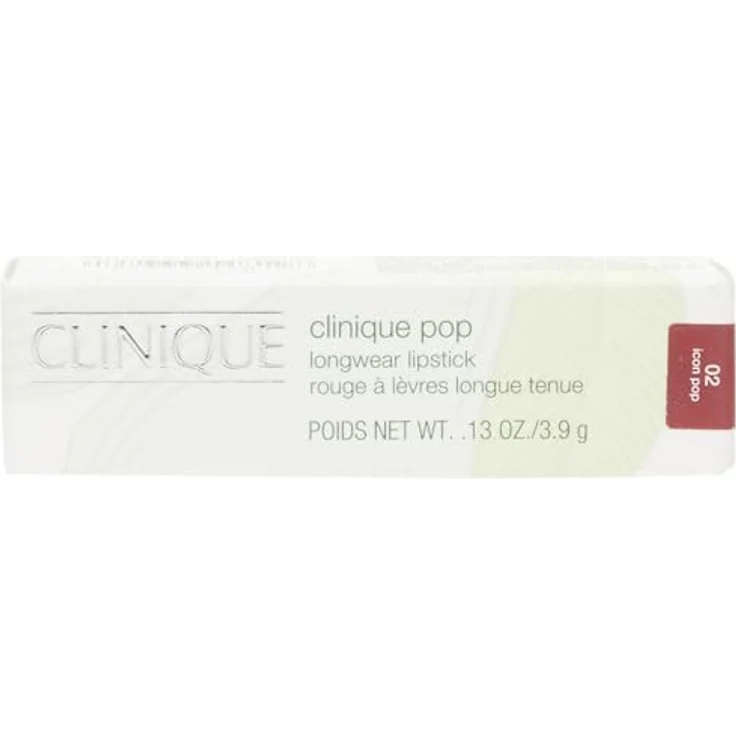 Clinique Pop Longwear Lipstick 02 Icon Pop, langer Halt, satinierter Finish, 3,9 g – Bild 2