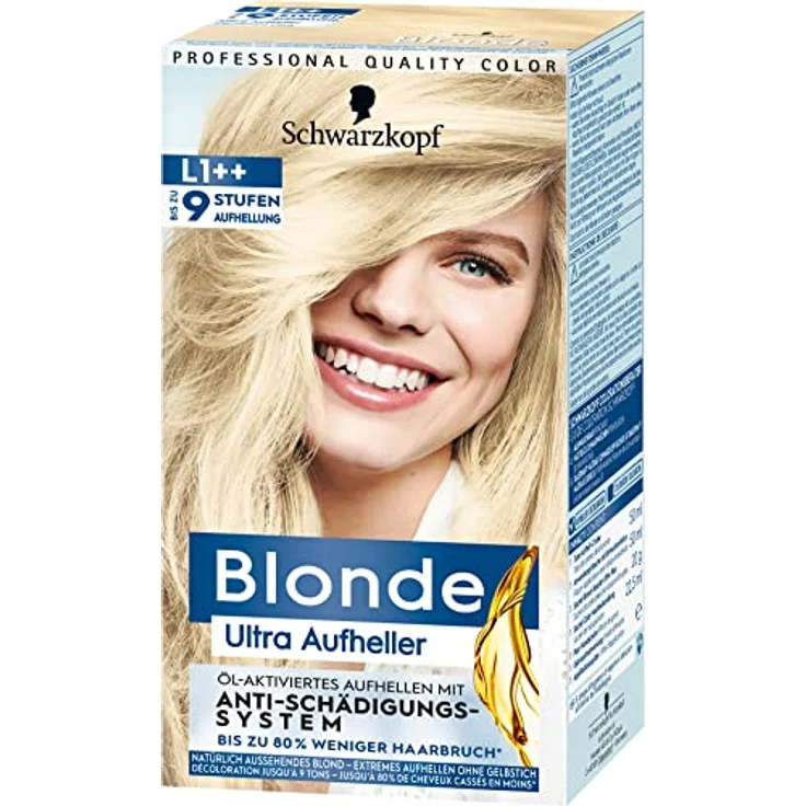 Blonde Aufheller L1++ (143 ml), Haarfärbemittel für Öl-aktiviertes Haare Aufhellen mit Anti-Schädigungs-System, für bis zu 9 Stufen ohne Gelbstich – Bild 1